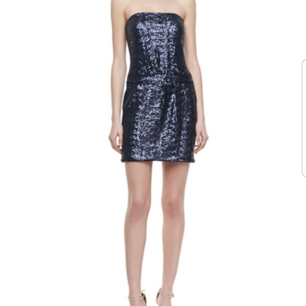 Laundry by Shelli Segal Sequined Strapless Dress